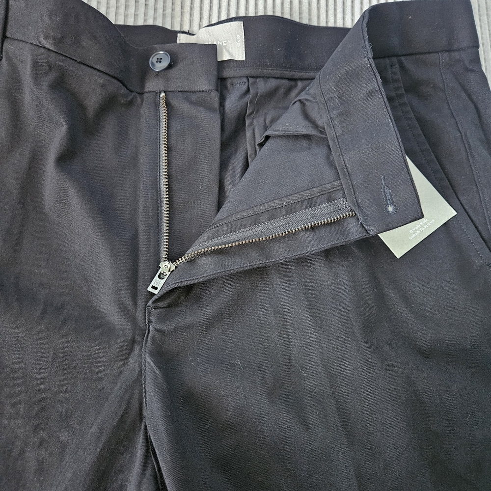 Everlane Pants Mens 40x30 Black Twill Slim Fit Stretch Tailored Trousers New - Picture 6 of 9
